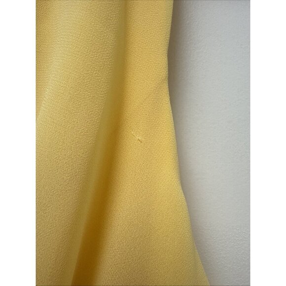 New MAC DUGGAL Size 18 Evening Gown Yellow Chiffon Sleeveless Wrap Formal Dress - Picture 9 of 16